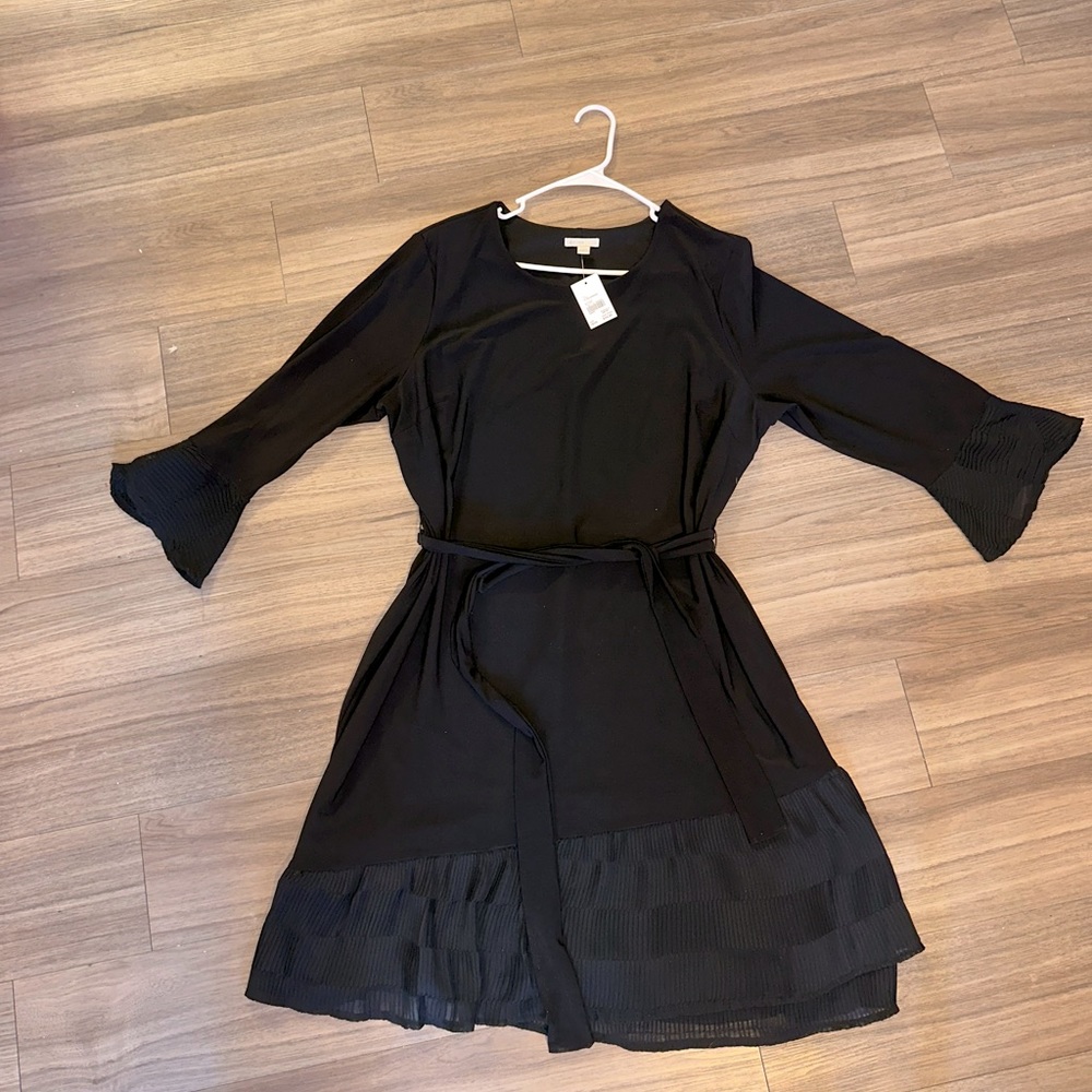 NWT - cute black work dress with long sleeves